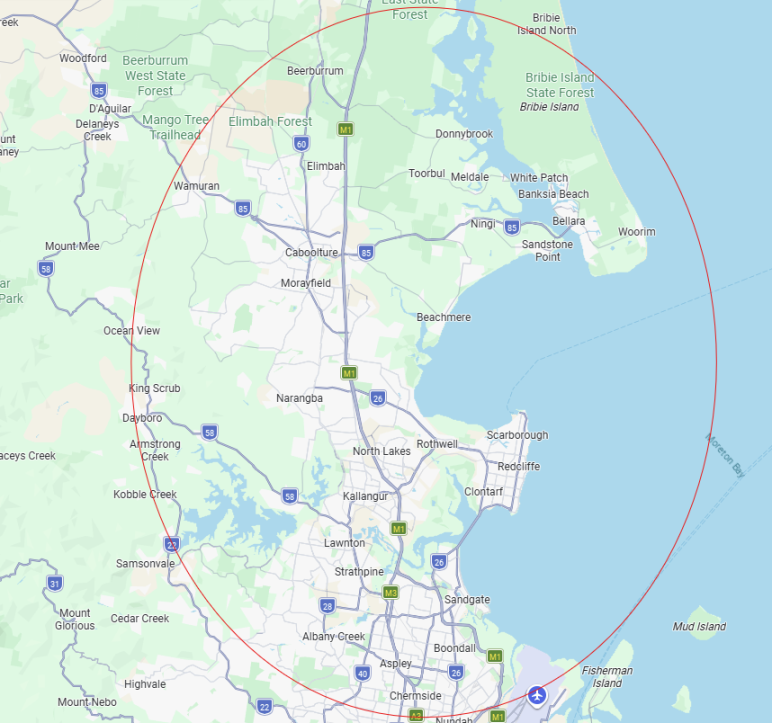 areas we service map